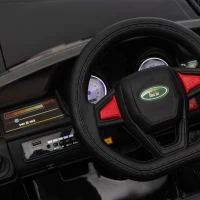 HOMCOM Coche Eléctrico SUV para 3-6 Años Coche de Batería 12V con 2 Motores Mando a Distancia 110x68x52 cm Negro(m-10)