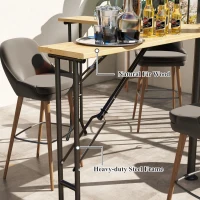 Outsunny Stół piknikowy, składany stół ogrodowy, dla 20 osób, odporny na warunki atmosferyczne, Metal, Drewno sosnowe, 2,4x2,4x1m, Naturalny/Czarny(m-6)