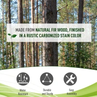 Outsunny Wooden Garden Arbor, Arch Trellis with Classic Countryside Style, Pergola Style Roof for Climbing Vines(m-5)