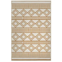 Outsunny Dywan zewnętrzny na taras, odporny na warunki atmosferyczne, nowoczesny design, 121 cm x 182 cm x 0,3 cm, Zielony + Krem(m-11)