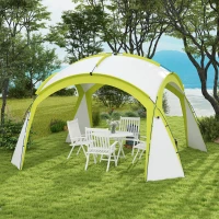 Outsunny Campingtent tuintent feesttent partytent zonwering glasvezelstang(m-2)