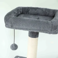 PawHut 202cm Large Cat Tree with 6 Scratching Posts, 2 Hammocks, 2 Condos, 2 Perches, Pompoms, for Indoor Cats to Rest and Play(m-11)