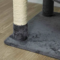 PawHut 202cm Large Cat Tree with 6 Scratching Posts, 2 Hammocks, 2 Condos, 2 Perches, Pompoms, for Indoor Cats to Rest and Play(m-10)