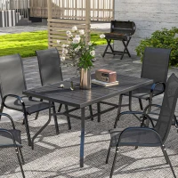 Stół ogrodowy 152x90 cm, stalowy, odporny na warunki atmosferyczne(m-8)