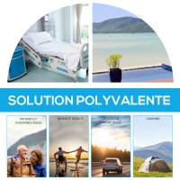 Outsunny Toilette Portable Camping Toilette de camping avec Couvercle et 2 Réservoirs Amovibles, 35,5 × 41 × 42,5 cm, gris(m-7)