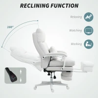 Ergonomiczny fotel biurowy z podparciem lędźwiowym, podnóżek(m-6)