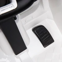 HOMCOM Coche Eléctrico para Niño +3 Años con Licencia de Mercedes 12V con Mando a Distancia Música y Luces Blanco(m-12)