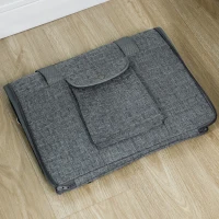 PawHut Soft Sided Cat Carrier Bag, Portable Foldable Pet Carrier with Shoulder Strap & Removable Mat for Small Pet Up to 10kg(m-9)