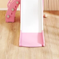 AIYAPLAY 5 in 1 Kids Slide Set with Basketball Hoop, Climbing Frame, Telescope, Storage Box for Toddlers Ages 1-3, Pink(m-9)