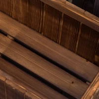 Outsunny Wooden Raised Garden Bed, 120 x 50 x 45cm Elevated Planter Box, Outdoor Flower Bed with Drainage Gaps, Easy Assembly(m-9)