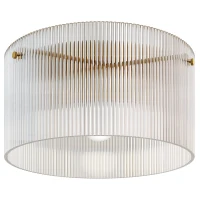 HOMCOM Plafonnier LED 40W base E27 moderne pour salon, couloir, salle à manger, cuisine, transparent(m-1)