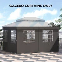 Zestaw 4 ścianek do pawilonu 3x4m z 8 oknami(m-4)