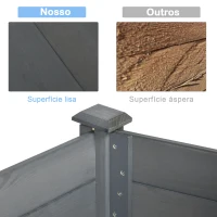 Outsunny Horta Elevada de Madeira 122,5x56,5x76 cm Mesa de Cultivo com Tecido não Tecido e 4 Orifícios de Drenagem para Cultivo de Plantas e Flores Madeira(m-4)