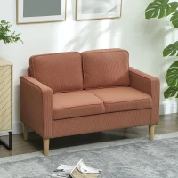 Sofa 2-osobowe z podłokietnikami, schowek, pomarańczowe(m-2)