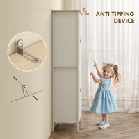 HOMCOM 176.5 cm Tall Pantry Cupboard with Motion Sensor LED Light - White(m-7)