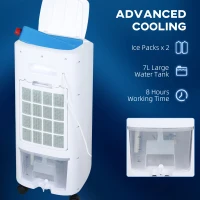 Klimatyzator 3 w 1 z nawilżaczem, chłodzenie wodne 7L(m-6)