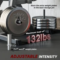 SPORTNOW Regulowany wyciąg nóg, stalowy, z obciążeniem, czarny(m-7)