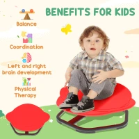 AIYAPLAY Planet-Shaped-kids Swivel Chair, Sensory Spinning Chair for Balance, Coordination Training, Red(m-5)