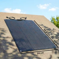 HOMCOM Panel solarny 100W 18V Przenośne ładowanie solarne z 2 portami USB, ekranem LCD, wodoodporność IP67(m-3)