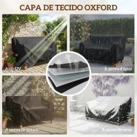 Outsunny Banco de Jardim em Madeira Banco de Exterior de 2 Lugares com Capa Impermeável Encosto Ergonómico 125x62x90 cm Castanho Claro(m-4)