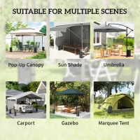 Outsunny Set de 4 saci de greutate pentru tonelă, saci de greutate pentru tonelă umpluți cu apă sau nisip, mânere de transport, negru(m-4)