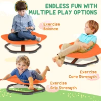 AIYAPLAY Planet-Shaped-kids Swivel Chair, Sensory Spinning Chair for Balance, Coordination Training, Orange(m-4)