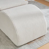 Moderner Freizeit-Sessel mit ergonomischer Rückenlehne, abnehmbarem Sitzkissen und Seitentasche, 160 x 66 x 90 cm, Beige(m-7)