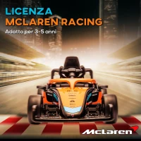 AIYAPLAY Macchina Elettrica per Bambini 3-5 Anni con Licenza McLaren, Telecomando e Clacson, 115x67x50 cm, Arancione(m-4)