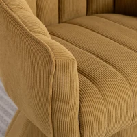 360°-Drehstuhl mit ergonomischer, umschließender Rücken- und Armlehne, 70 x 66 x 72 cm, Senfgelb(m-7)