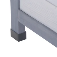 PawHut Jaula para Conejos con Techo Asfáltico Abatible Puertas con Pestillo Bandejas Extraíbles y Comedero 112x50x54 cm Gris(m-9)