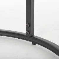 HOMCOM Set de 2 măsuțe de cafea rotunde suprapuse din metal și MDF cu efect de marmură, gri și negru(m-15)