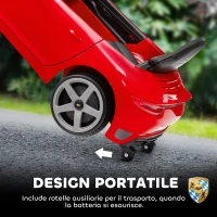 AIYAPLAY Macchina per Bambini 3-5 Anni con Licenza Ufficiale RUF GT, Telecomando, Cintura di Sicurezza e Musica, Rosso(m-6)