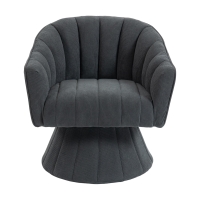 360°-Drehstuhl mit ergonomischer, umschließender Rücken- und Armlehne, 70 x 66 x 72 cm, Dunkelgrau