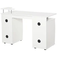 Homcom Birou PC 120 × 55 cm PAL+Otel cu Sertare & Raft Monitor(m-12)