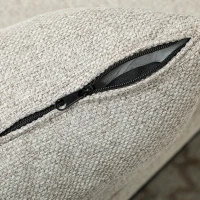 HOMCOM Divano 2 Posti Convertibile in Divano Letto Clic Clac con 2 Cuscini in Tessuto, Marrone Chiaro(m-9)