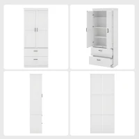 Szafka kuchenna, wysoka, regulowane półki, 2 szuflady, kremowa(m-16)