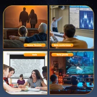 HOMCOM Telo per Proiettore 120 Pollici con Telecomando, in PVC e Metallo, 293x8x193 cm, Bianco(m-8)