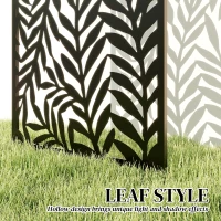 Outsunny Parawan 65 x 130 cm Wolnostojący Wiszący, Przegroda Osłona z Metalu Czarny(m-4)