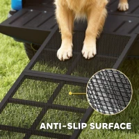 PawHut 191 x 50cm Dog Ramp for Car, Extra Long Pet Stairs with Non-Slip Surface, for Large Dogs, Black(m-5)