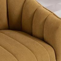 360°-Drehstuhl mit ergonomischer, umschließender Rücken- und Armlehne, 70 x 66 x 72 cm, Senfgelb(m-8)