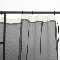 Outsunny Moustiquaires pour barnum de jardin 3 x 3 m - lot de 4 moustiquaires zippées + crochets d'attaches - polyester nylon(m-7)