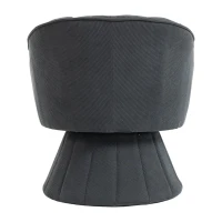 360°-Drehstuhl mit ergonomischer, umschließender Rücken- und Armlehne, 70 x 66 x 72 cm, Dunkelgrau(m-10)