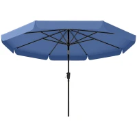 Outsunny 3 m Garden Parasol with Tilt Mechanism & Crank Handle, UPF 30+ Patio Umbrella Outdoor Table Umbrella, Dark Blue(m-11)