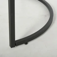 HOMCOM Set de 2 măsuțe de cafea rotunde suprapuse din metal și MDF cu efect de marmură, gri și negru(m-16)