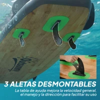 Outsunny Extra Long 335 cm Inflatable SUP Paddle Board with Seat, Convertible Paddle, Fins, Pump and Backpack, 180 kg Capacity(m-4)