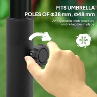 Stojak na parasol do 25 kg, z kółkami, stabilny(m-4)