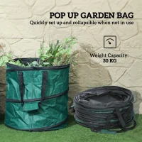 Outsunny Wodoodporny worek ogrodowy 4x86L, stabilny, do liści(m-4)