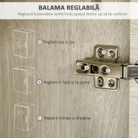 Homcom Dulap de baie 150 cm – Lemn cu Sertar si Raft Reglabil(m-6)