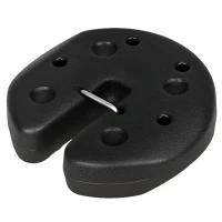 Outsunny Pack de 4 Pesos para Carpas Plegables Rellenados con Cemento Bases para Toldo Pérgola Ø22x5,5 cm Negro(m-10)
