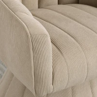 360°-Drehstuhl mit ergonomischer, umschließender Rücken- und Armlehne, 70 x 66 x 72 cm, Khaki(m-7)